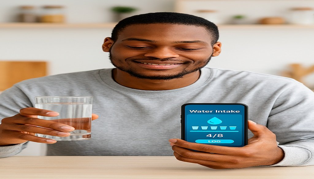 Track daily water intake to stay healthy